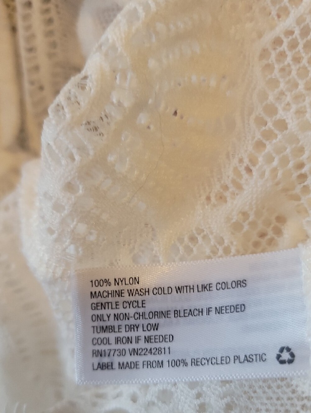 Xhilaration White Lace Open Kimono with Pink Cami - Picture 5 of 5